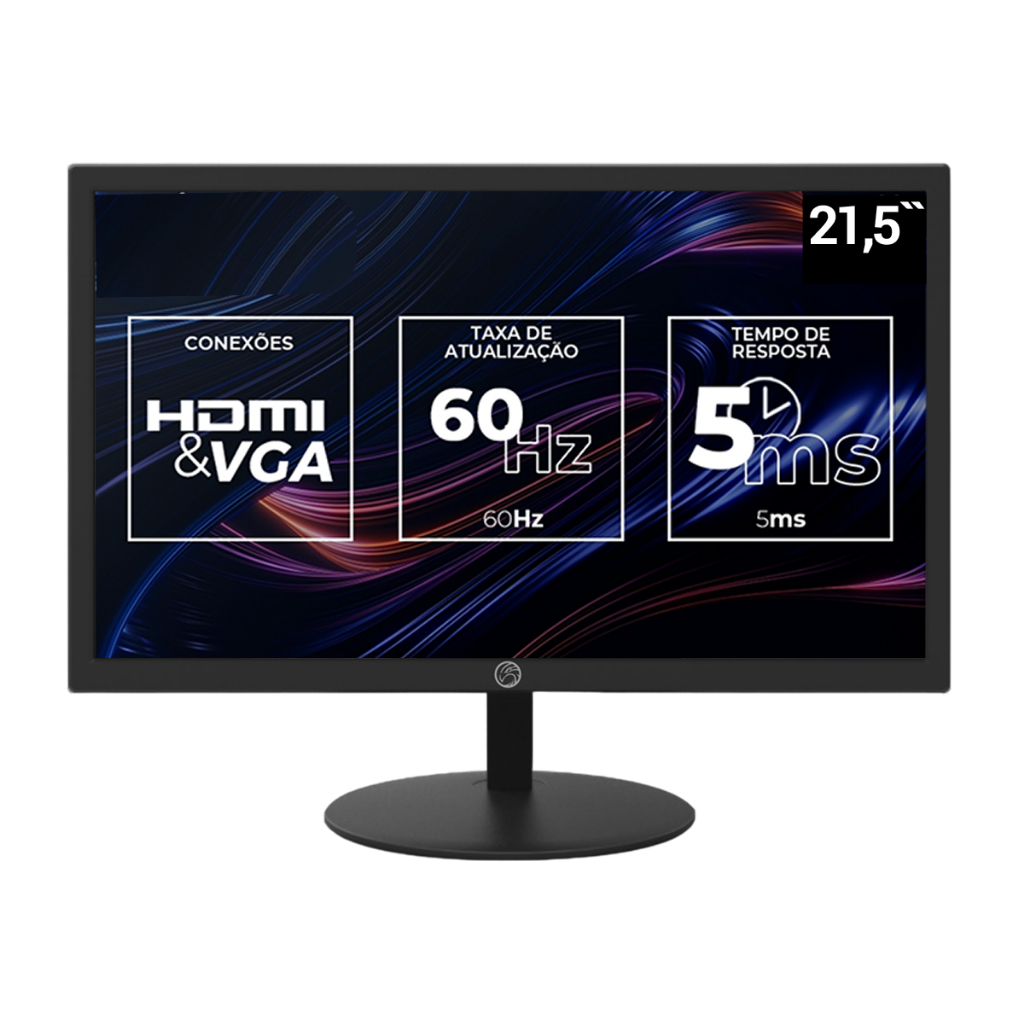Monitor Led 21 Polegadas Bluecase Full HD 75hz Preto Widescreen
