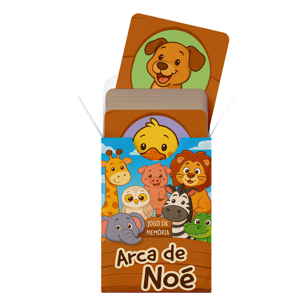 Jogo da Memória Infantil Bíblico | Arca de Noé | Baseado na Bíblia Sagrada | Brinquedo Educativo Cri