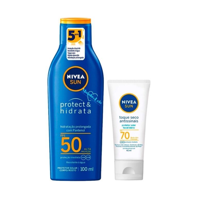 Kit Protetor Solar Nivea FPS50 100ml + Toque Seco 