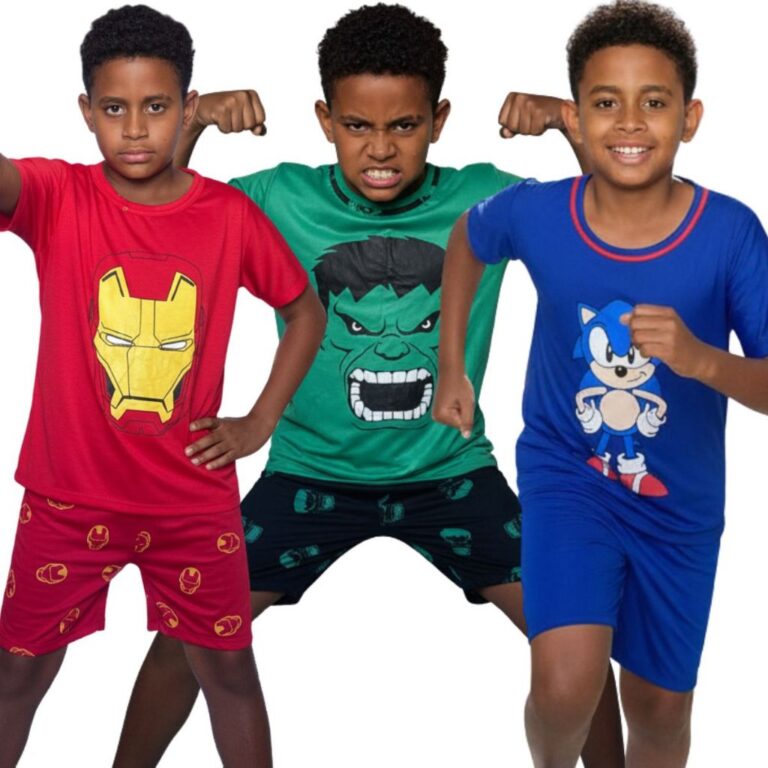 Pijama Infantil Masculino Meia Manga / Super Heró