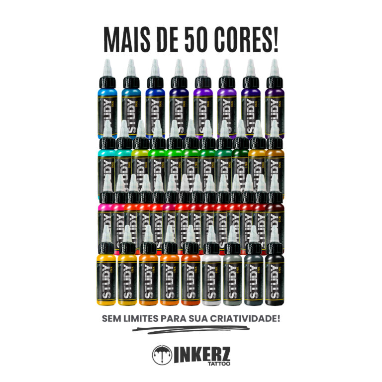 Tinta Study Ink 30 Ml Cores Variadas Tattoo