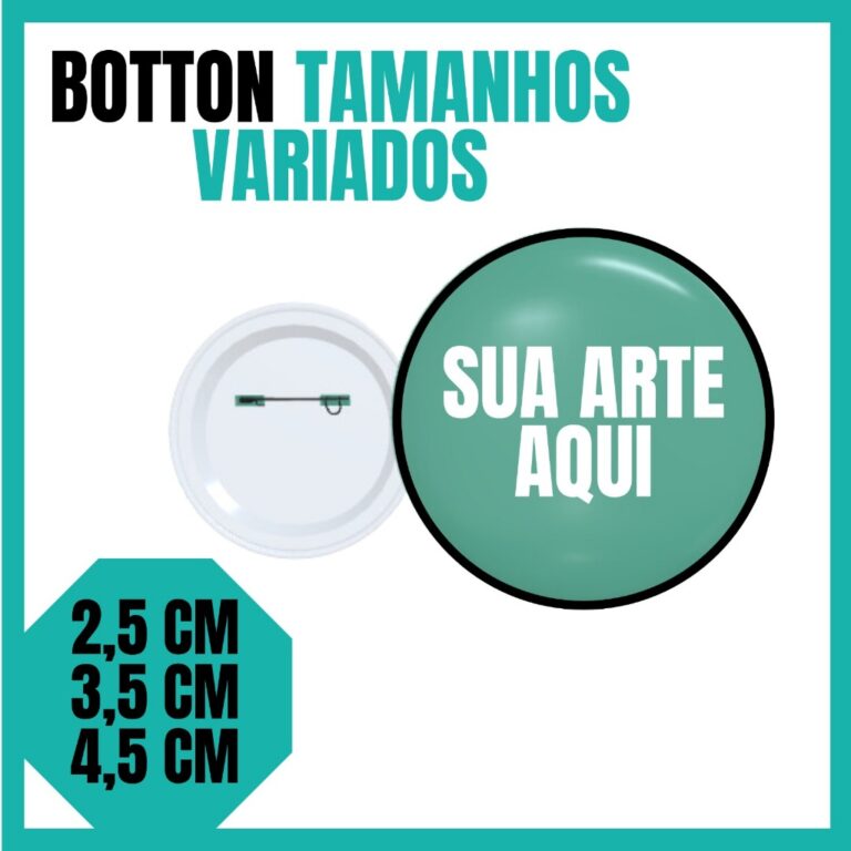 Kit 5 Botton de 2,5cm/3,5cm/4,5cm Boton