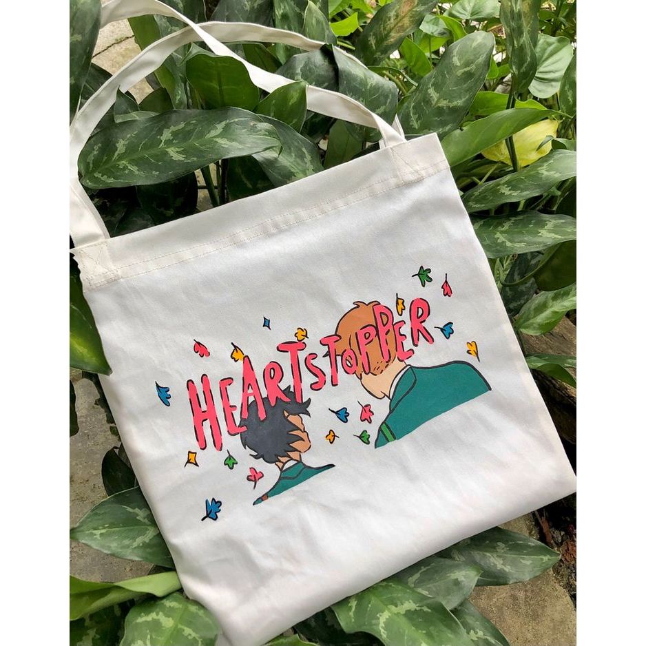 Bolsa Sacola Ecobag Serie Heartstopper Charlie e Nick