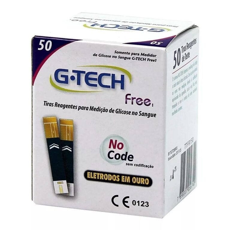 TIRA GLICEMIA G-TECH FREE CAIXA COM 50 UNIDADES
