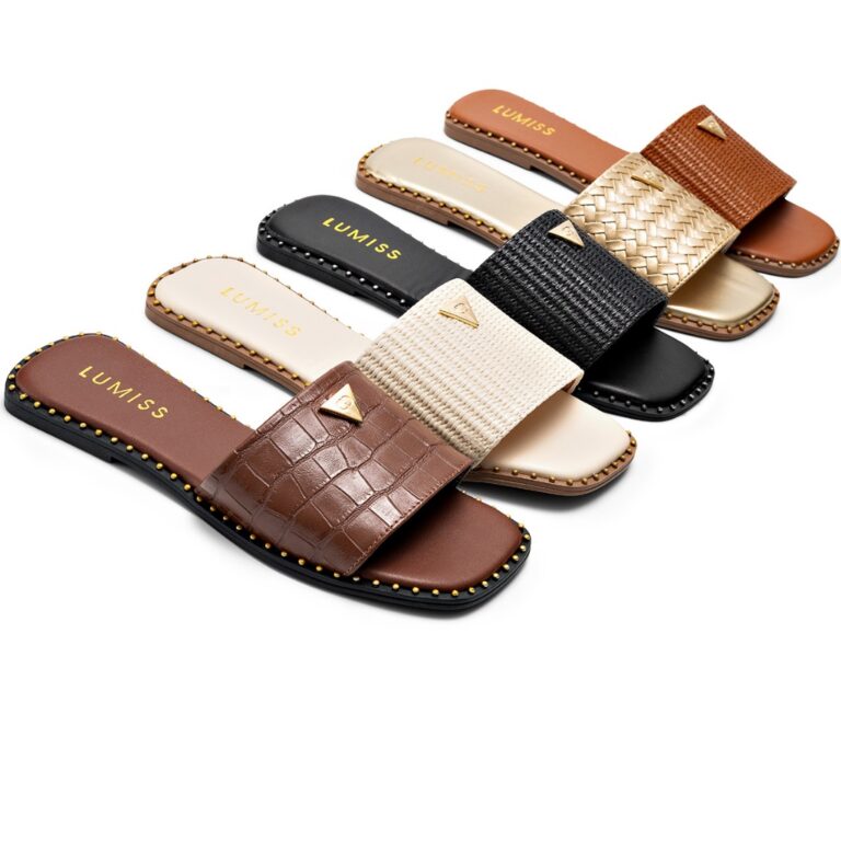 Sandália Rasteira Feminina Lumiss Confortável Ju
