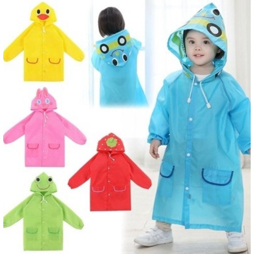 Capa De Chuva Infantil Criança Desenho Capuz Impermeável Menino Menina
