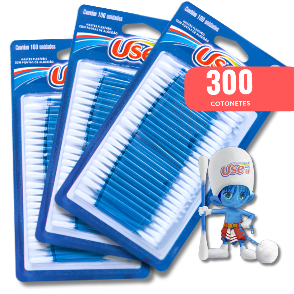 Hastes Flexíveis Cotonete Kit c/300un Use It Promoção
