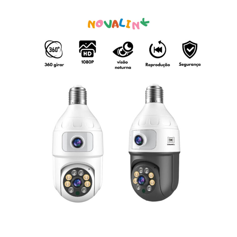 Câmera De Segurança Ip Wifi Full HD 2 Lentes Vis