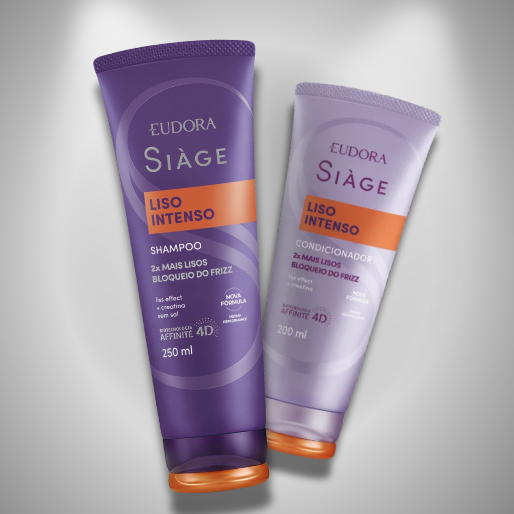 SIÁGE – Shampoo 250ml + Condicionador 200ml – Liso intenso