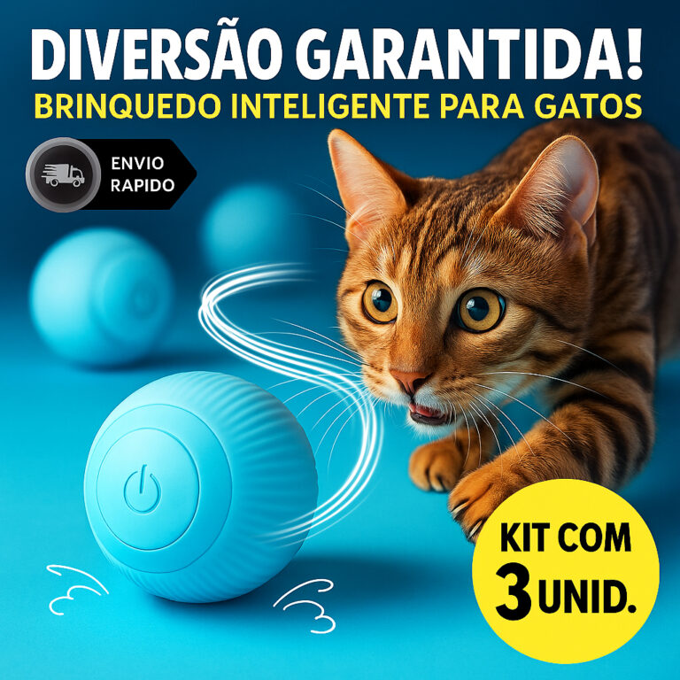 Bola De Gato Brinquedo Rotação Automática Elét
