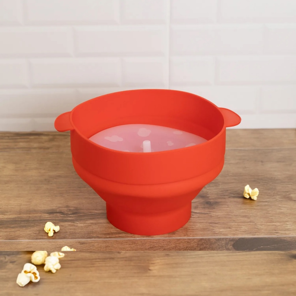 Lyor – Pipoqueira para Micro-Ondas de Silicone Vermelha 20cm x 24cm x 15cm