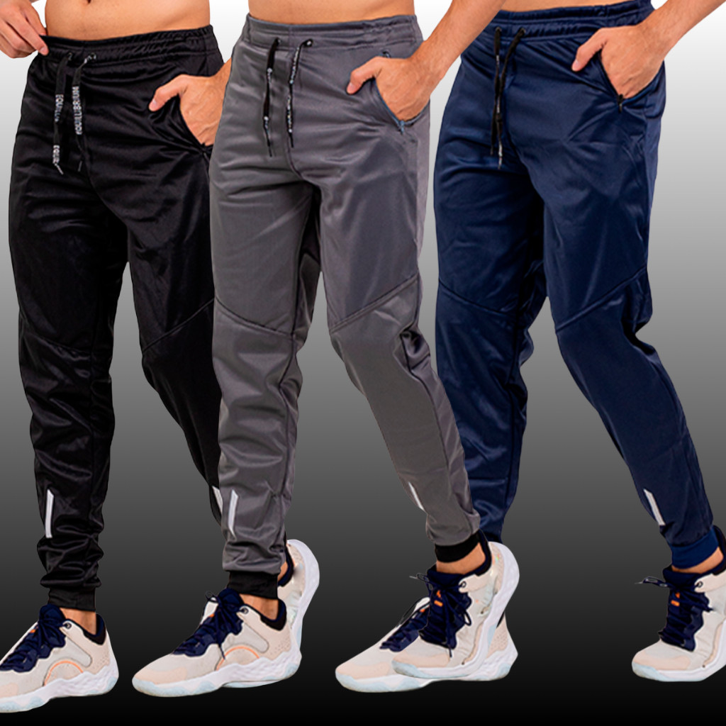 Kit 3 Calça Masculina Esportiva Calças Jogger Dry Fit Academia Atividade Físicas Corrida Estilo