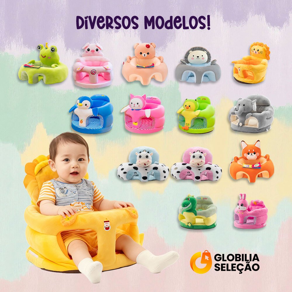 Assento de Sofá Infantil Cadeira Alimentação Bebê Cadeirinha Sofázinho Almofada Bebê Multiuso Descan