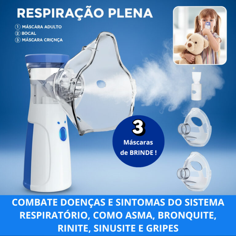 Inalador Nebulizador Portátil Ultrassônico Atomi