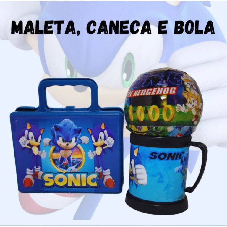 Kit Maleta  + Caneca + Bola com Boneco Surpresa