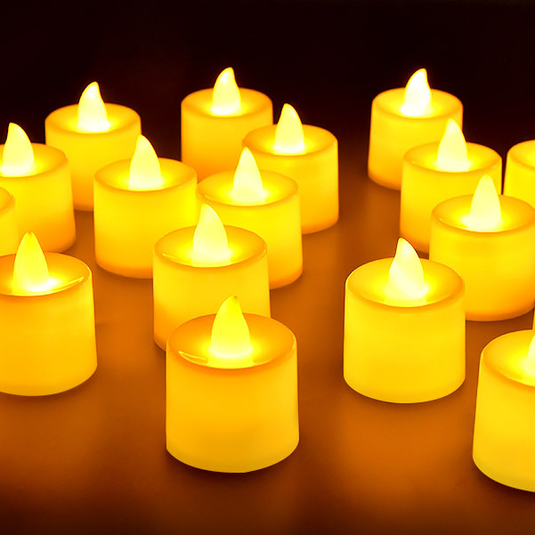 1/5/10 Vela Led Eletrônica Amarela Linda Decorati