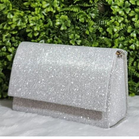 bolsinha carteira de mão com alça gliter bloguei