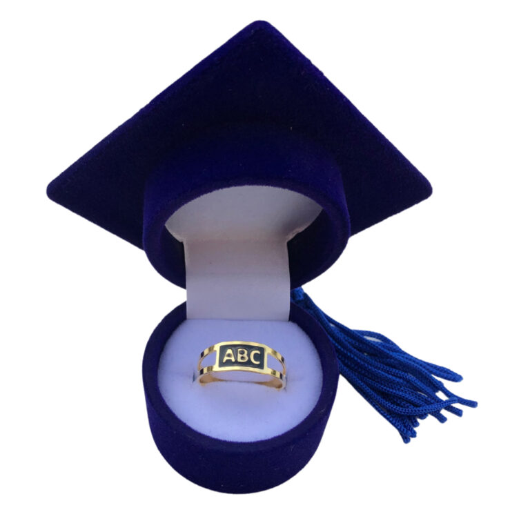 Anel De Formatura ABC Infantil Regulavel Com Caixi