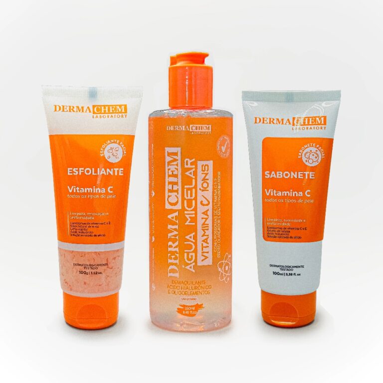 Kit Skin Care Vitamina C Conjunto de 3 itens Derma