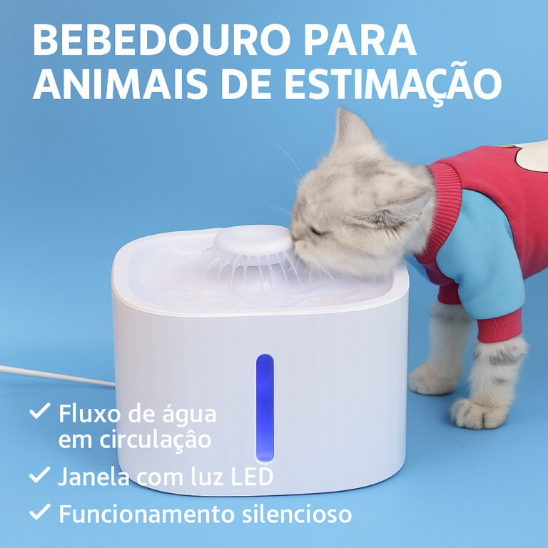 Bebedouro Fonte de Água Com Fio Elevado Automáti
