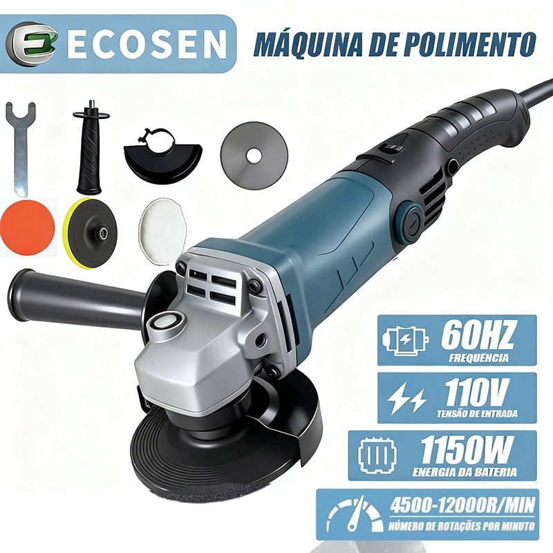 Politriz Lixadeira Esmerilhadeira 1050w 4.1/2 110v ou 220v  Multifunções 6 Velocidades Songhe Tools