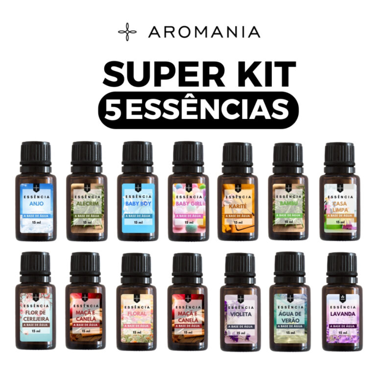 Kit com 5 Essências Para Umidificador e Difusor d