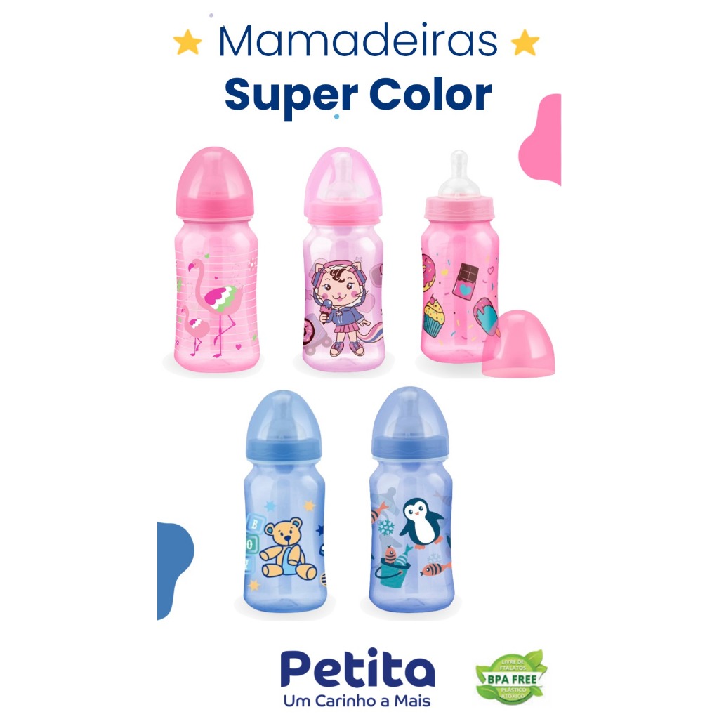 Mamadeira 270ml Com Bico Super Petita