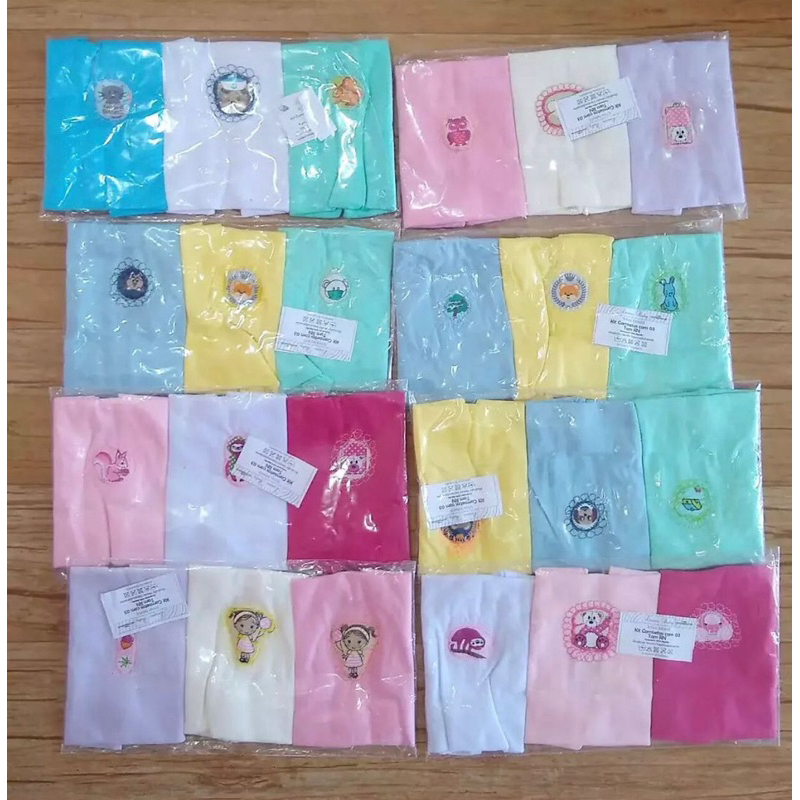 Kit 9 Camisetas Infantil Menina Menino Recém Nascido RN Roupas de Bebê Camiseta Bordado