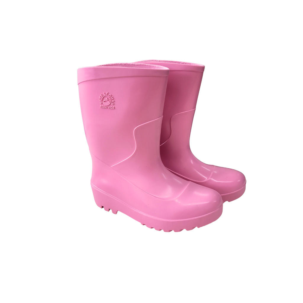 Bota de Borracha Galocha Pvc Toda Vida Infantil Rosa Sete Leguas Confortavel Leve Impermeavel Menina