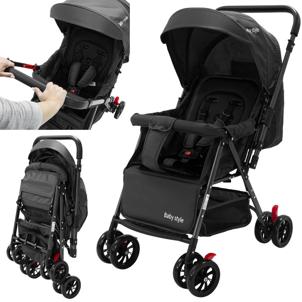 Carrinho de Bebê Passeio Reversível 15kg Runner Infantil Dobrável Compacto Leve e Aprovado INMETRO