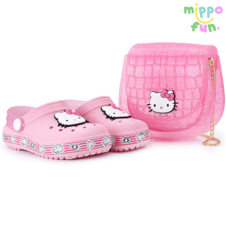 Kit Hello Kitty Babuche + Bolsa Infantil Menina Es