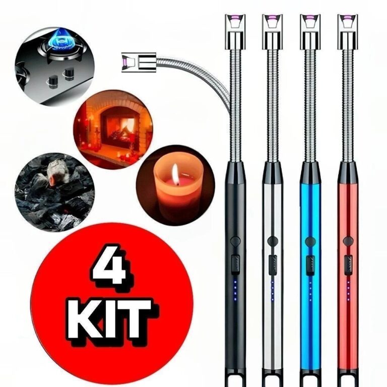 Kit 4 Acendedor de Plasma Ecológico para Fogão V