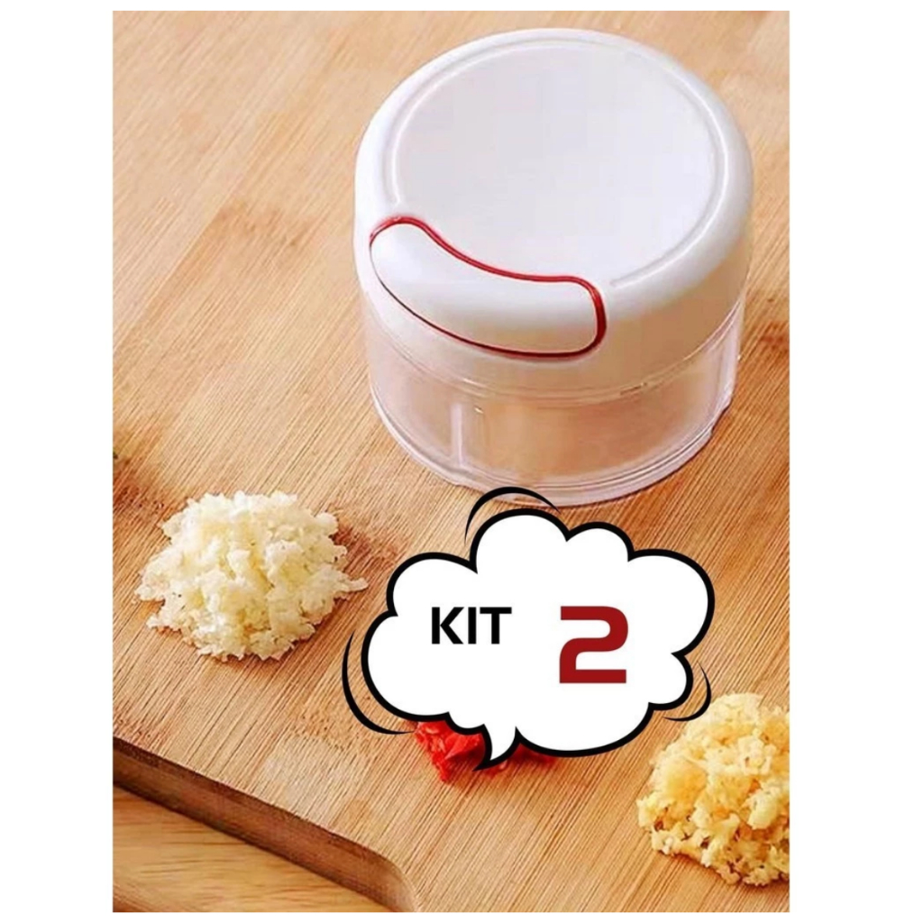 Mini Processador Manual De Alimentos Com Lamina Inox Para Processamento Rápido De Vários Tempero pro