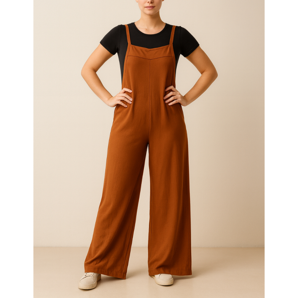 Macacão Jardineira Feminino Longo em Viscolycra – Confortável, Casual e Estiloso