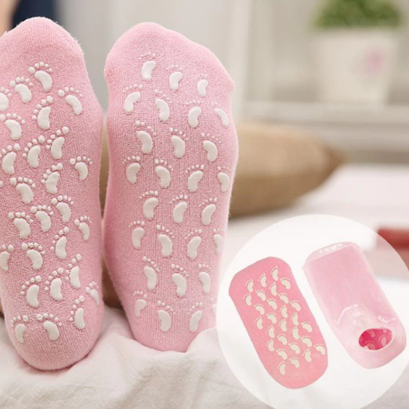 Meias gel Spa Dos Pes Par Meia Gel Esfoliante Trat
