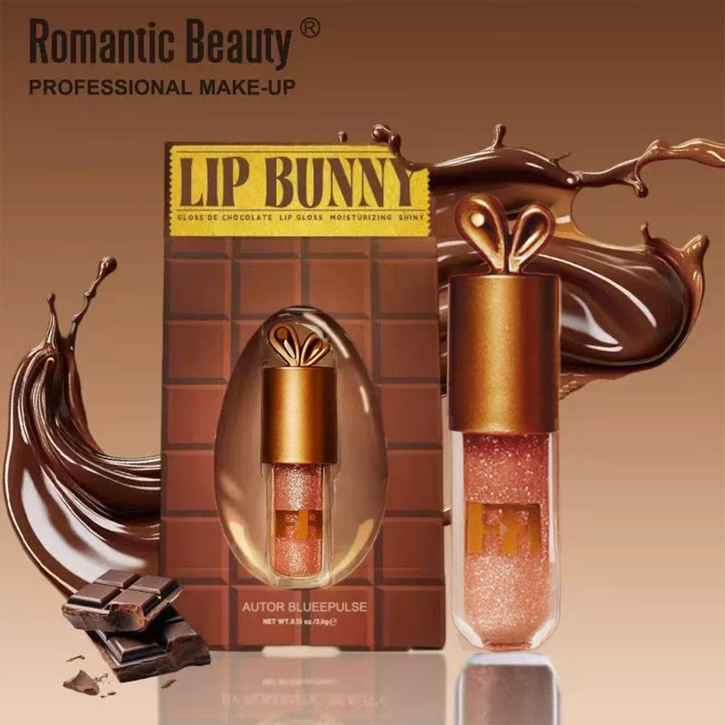 Brilho Labial Lip Rabbit 5G Chocolate Hidratante Proteção Chaveiro