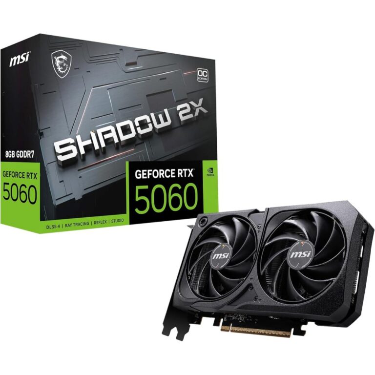 Placa de Video MSI RTX 5060 Shadow 2X OC, 8GB, HDM