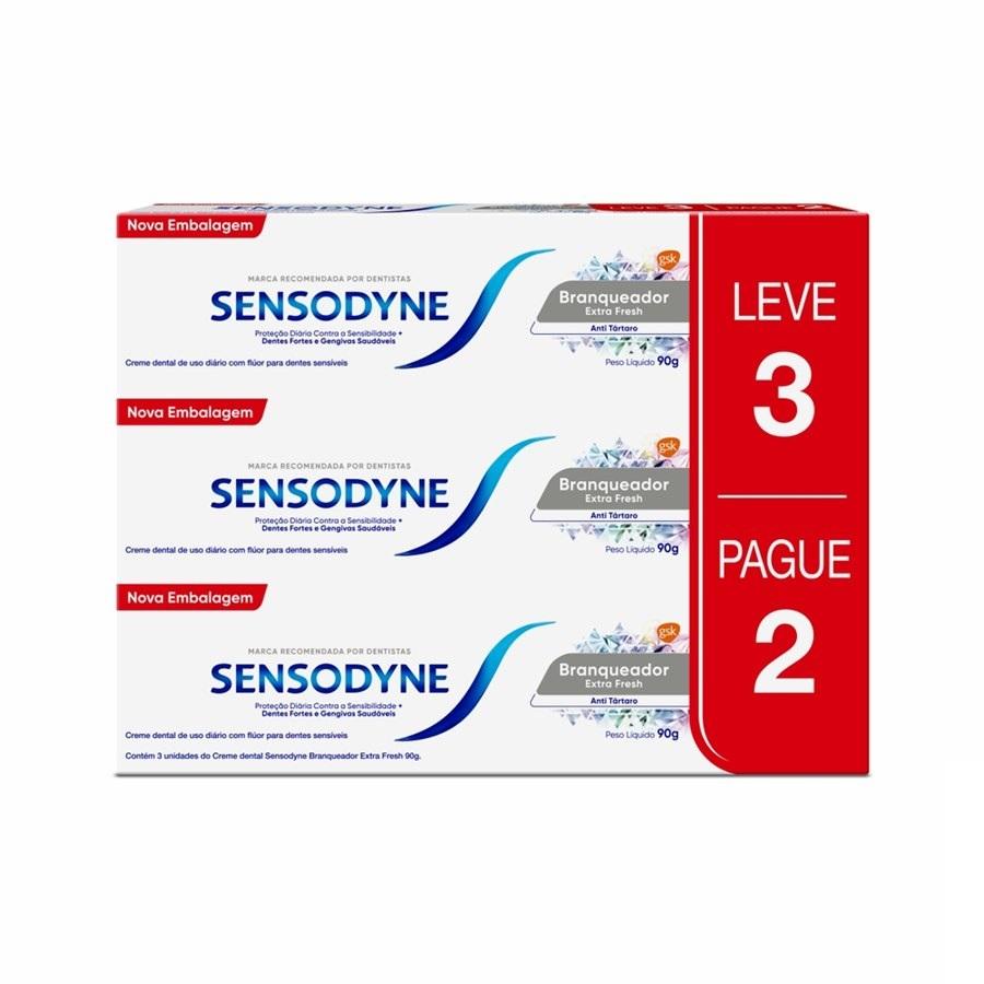Pasta De Dentes Sensodyne Branqueador Extra Fresh 3Un – 270g