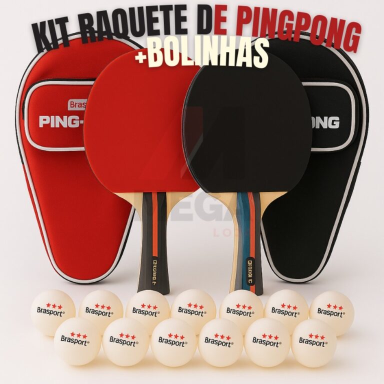 Kit Raquete e bolinha Ping Pong tênis de mesa com