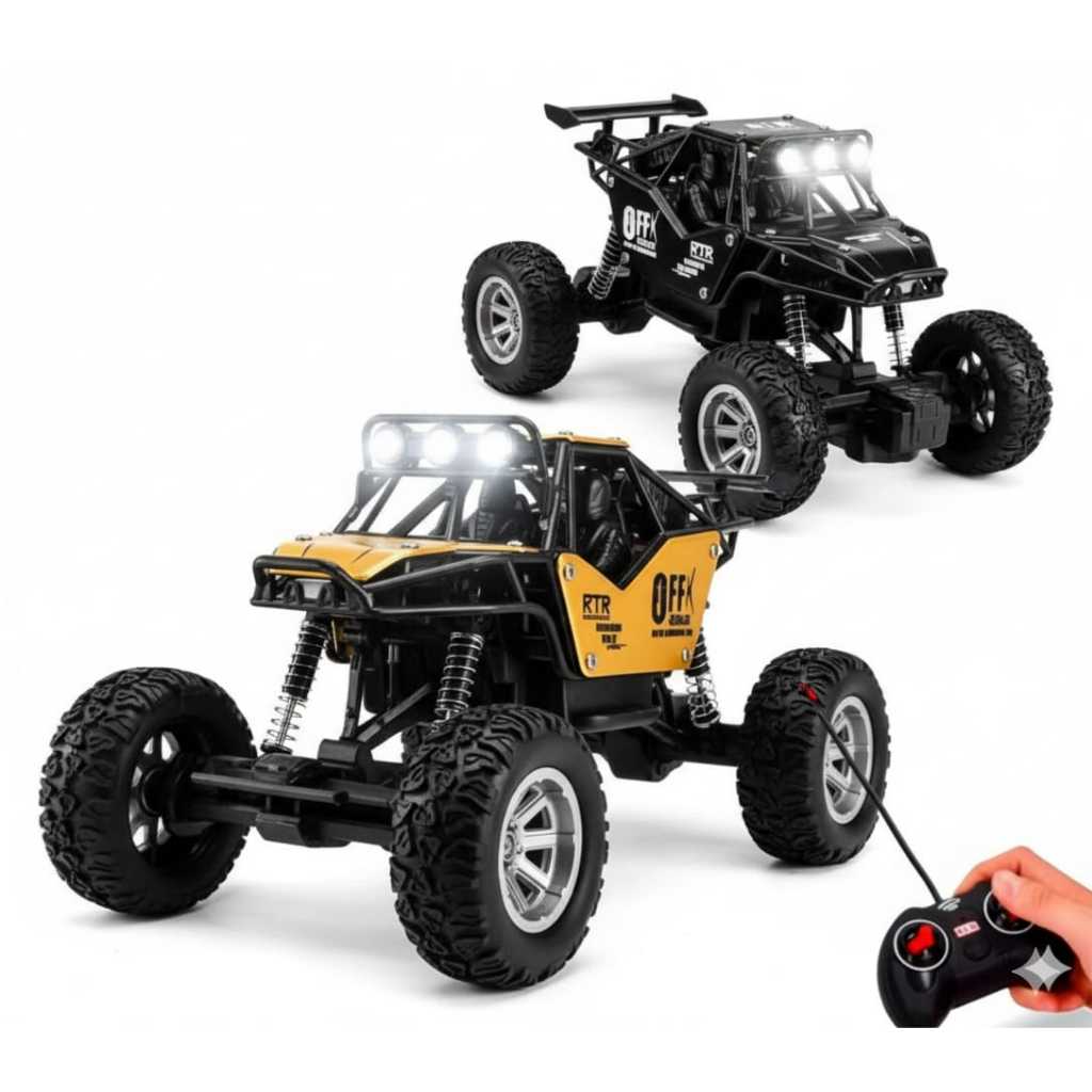 Carrinho de Controle Remoto OffRoad Anda Na Terra Jeep Off Road Rock Crawler