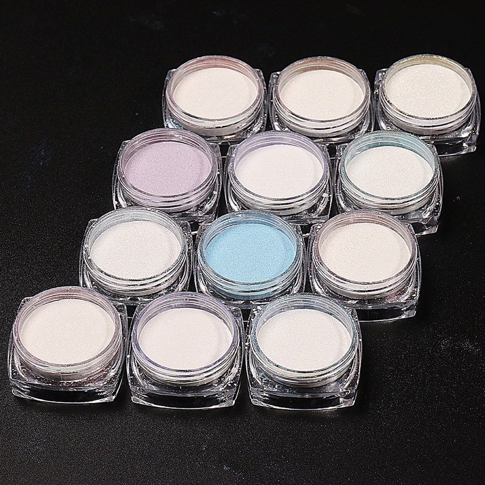 Kit 12 OU 6 OU 4 Pó Cromado Asa de Borboleta De Unha Gel Brilhante