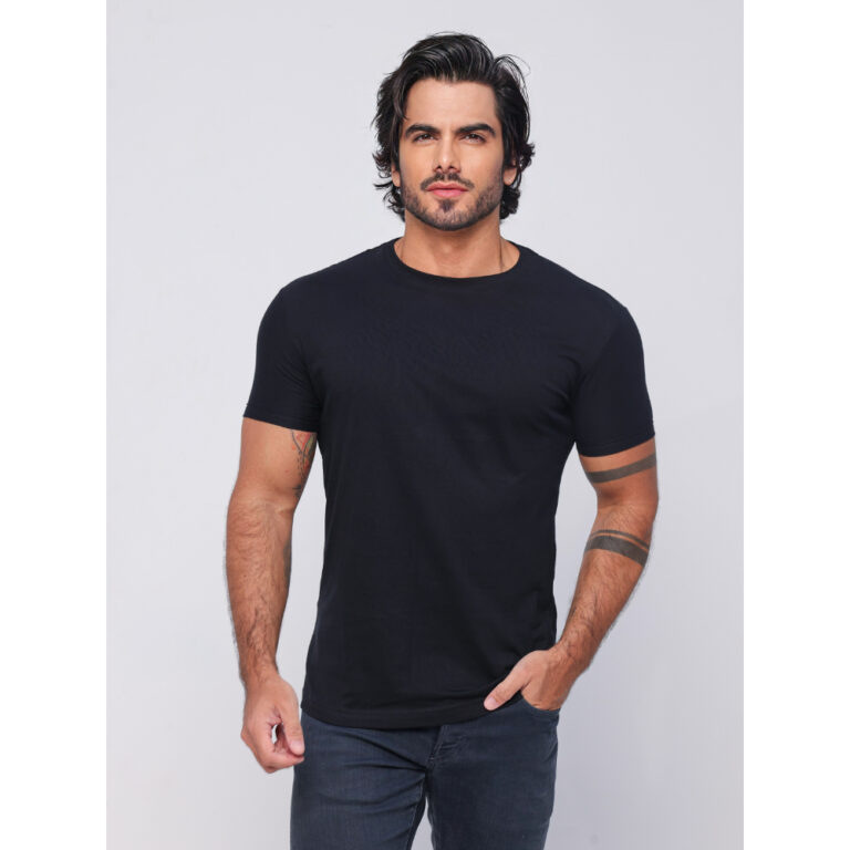 Camiseta Masculina Casual Básica Lisa 100% Algod�
