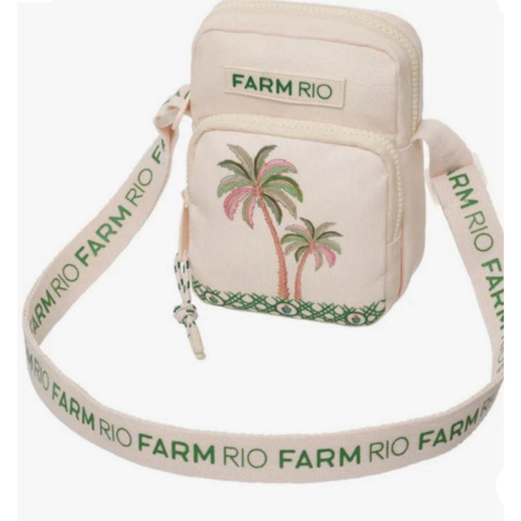 BOLSA TRANSVERSAL GEMA FARM COM ZÍPER E ESTAMPAS VARIADAS