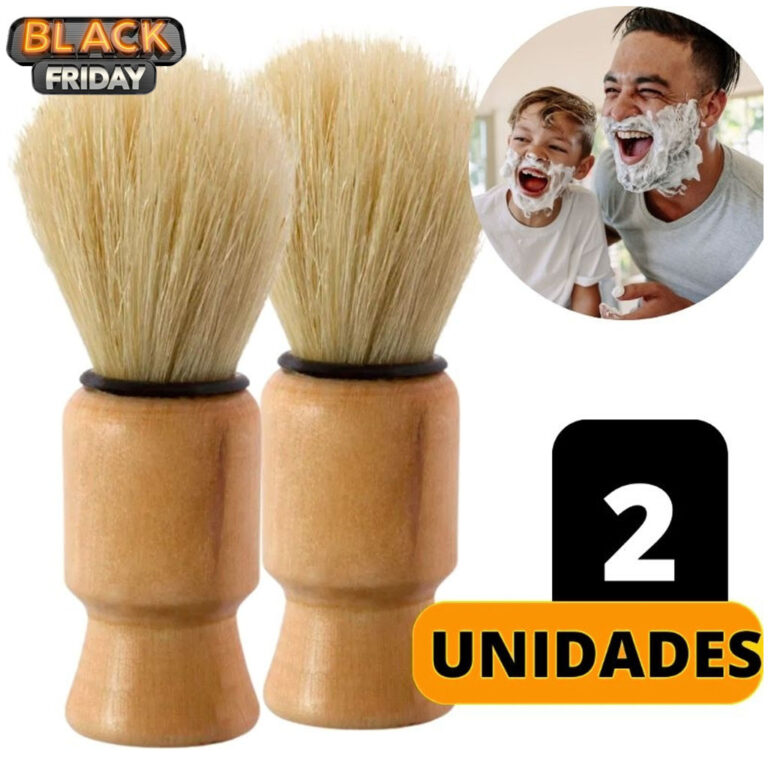Kit 2 Pincel De Barba Para Passar Espuma De Barbea