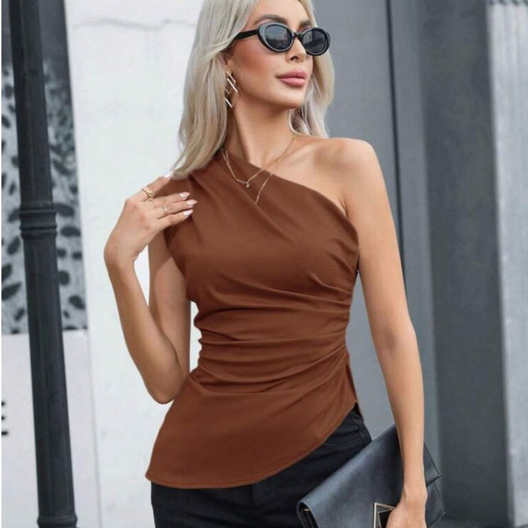 Blusa Feminina Elegante Mula Manca Assimétrica Ca