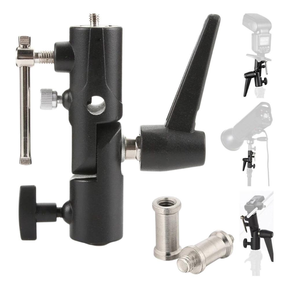 Suporte Articulado H Universal Metal Sombrinha Para Câmera Flash Tripé 1/4 3/8