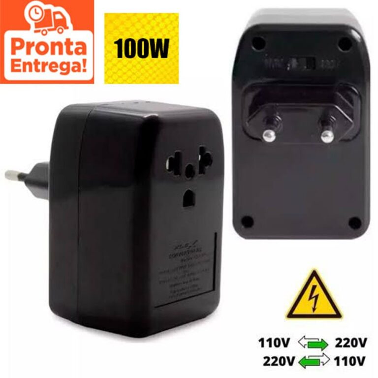 Transformador Bivolt Portátil 100W Com Chave Sele