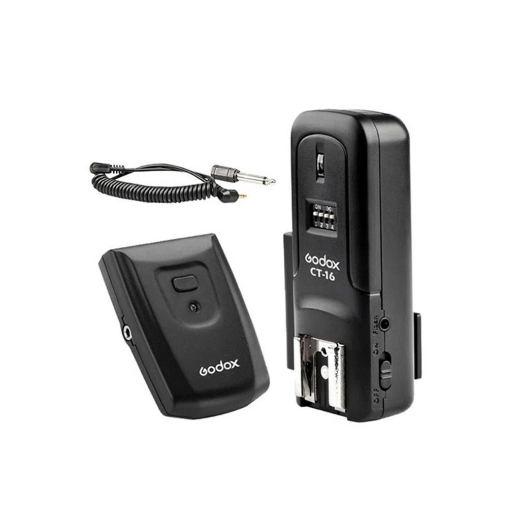 Radio Flash Godox Ct-16 Canais Com Transmissor E Receptor Cor Preto