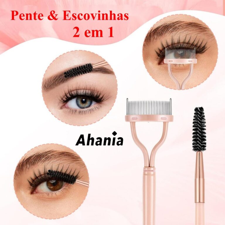 Pente e Escovinha Cílios 2em 1, Modelador Separad