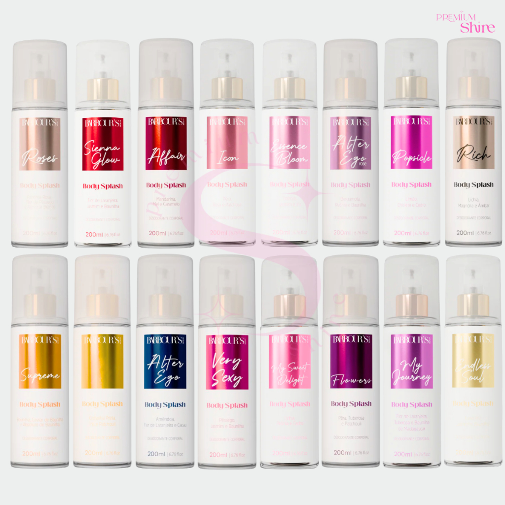 Body Splash Barbours Beauty Feminino 200ml – Todas as Fragrâncias